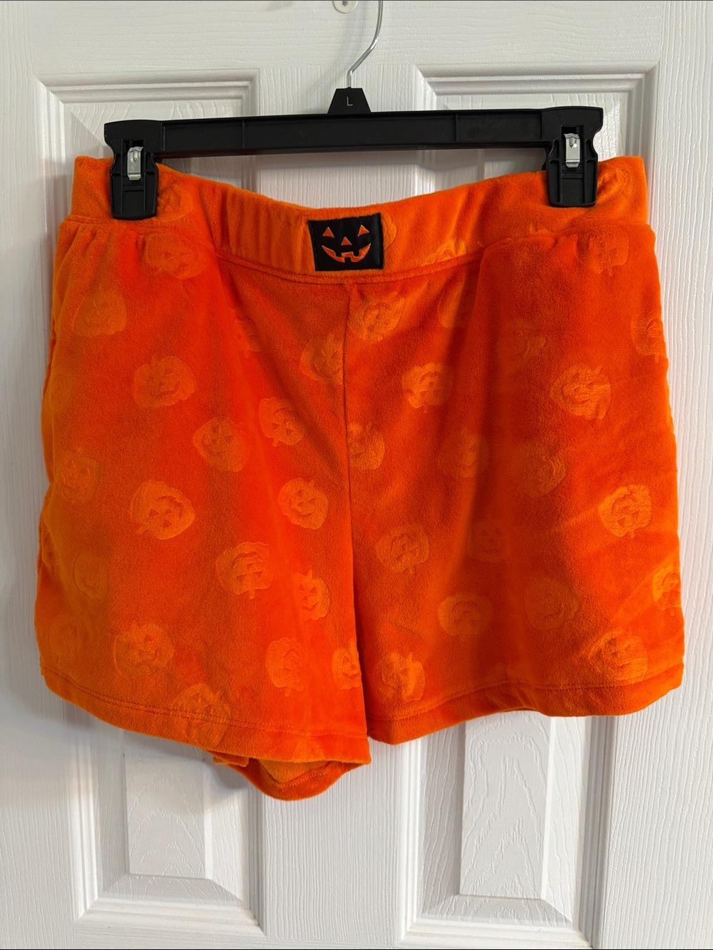 Orange Halloween Pumpkin Plush Shorts